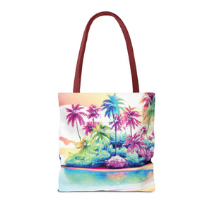 Watercolor Beach Tote Bag - 3 Sizes