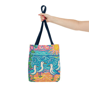 Tropical Beach Seagulls Tote Bag - 3 Sizes