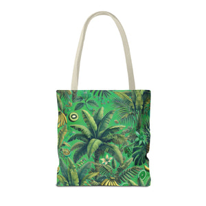 Tropical Palms & Bananas Tote Bag, Green - 3 Sizes
