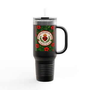 Religious Insulated Travel Mug, 40oz / Sacred Heart of Jesus - Perfect for Outdoor Adventures