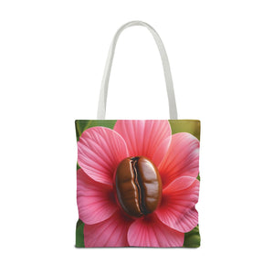 Coffee Bean Flower Tote Bag — Pink Coffee Art