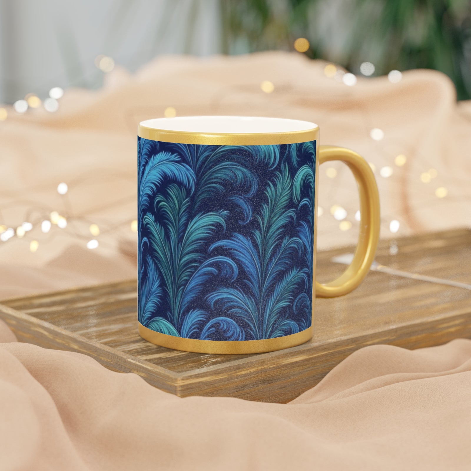 Tropical Metallic Mug, Gold or Silver - Rocco Deep Ocean