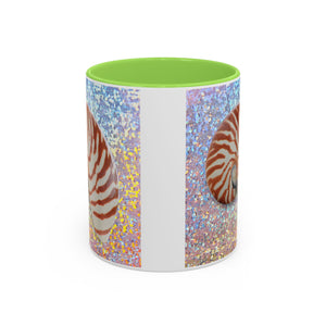 Colorful Mugs (11oz, 15oz), Disco Tiger Stripe Nautilus