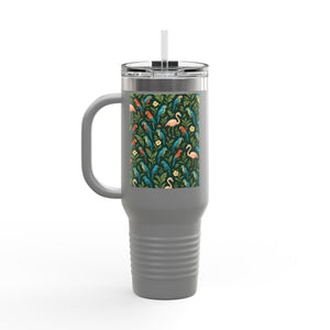 Flamingos and Parrots Insulated Travel Mug - 40oz - Perfect for Outdoor Adventures