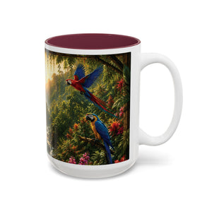 Tropical Waterfall Mug – Lush Jungle Scenic Accent Coffee Cup (11oz/15oz)