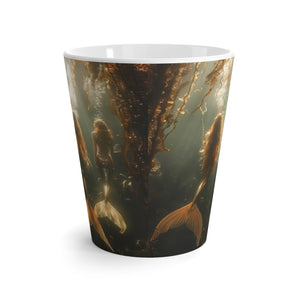Latte White Mug - Three Mermaid Sisters