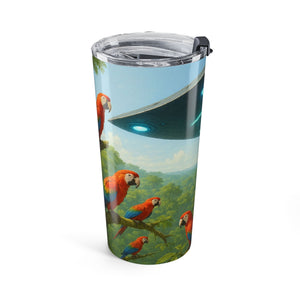 20oz Tumbler – UFO & Jungle Macaws Insulated Travel Cup