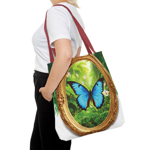 Framed Morpho Butterfly Tote Bag - 3 Sizes