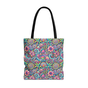 Happy Tropics/Repeat Tote Bag - 3 Sizes