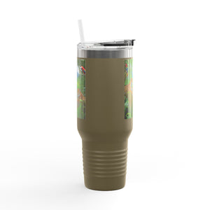 Jaguars and Parrots Insulated Travel Mug - 40oz - Perfect for Outdoor Adventures