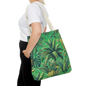 Tropical Palms & Bananas Tote Bag, Green - 3 Sizes