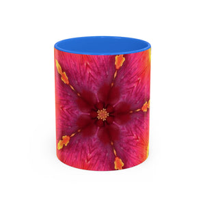 Colorful Mugs (11oz, 15oz), Hibiscus Kaleidoscope #1