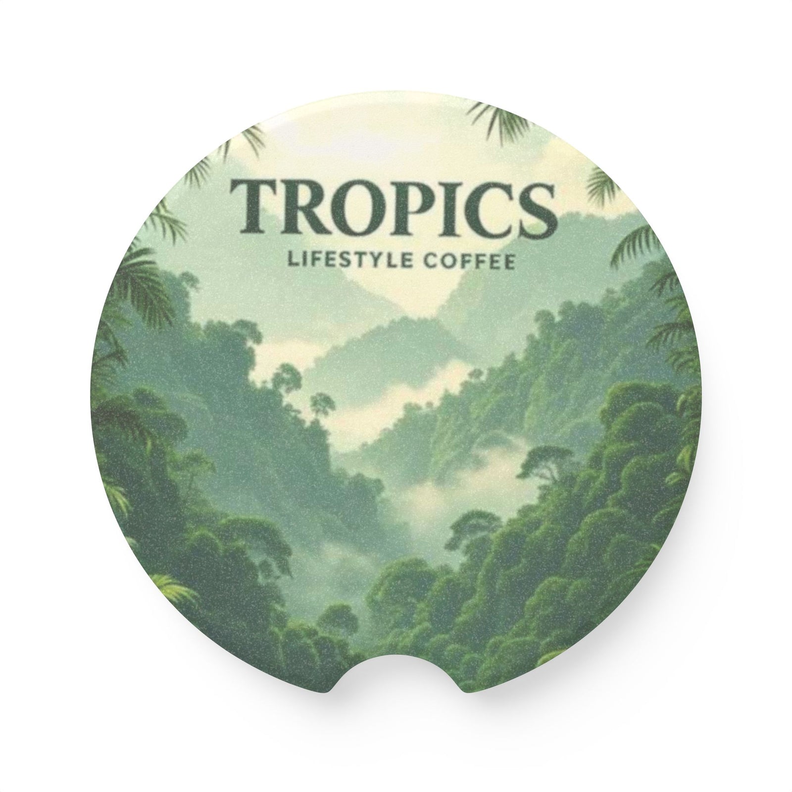 Soapstone Car Coaster - Tropics Lifestyle Coffee, Rainforest Mist