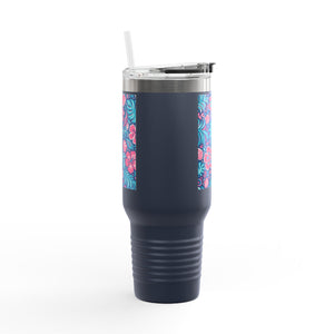 Insulated Travel Mug, 40oz / Beach Dreams, Turquoise