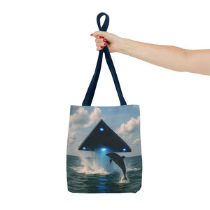 UFO and Dolphiin Tote Bag - 3 Sizes