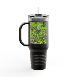 Insulated Travel Mug, 40oz / Tropical Fruit, Green - Perfect for Outdoor Adventures