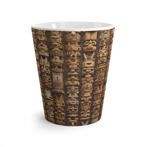 Latte White Mug - Ancient Tiki Totems
