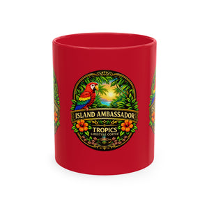 Tropical Parrot Coffee Mug — "Island Ambassador" Ceramic Cup