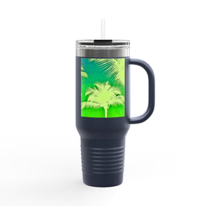 Insulated Travel Mug, 40oz / Palm Glow Green - Perfect for Outdoor Adventures