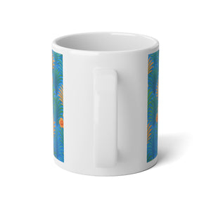 Jumbo Mug, 20oz, Sunrise Palms Blue | Tropical Coffee Cup