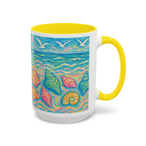 Copy of Accent Coffee Mug (11, 15oz), 8 Colors - Glow Seashells