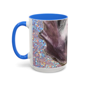 Colorful Mugs (11oz, 15oz), Disco Lavender Pearl Oyster Macro