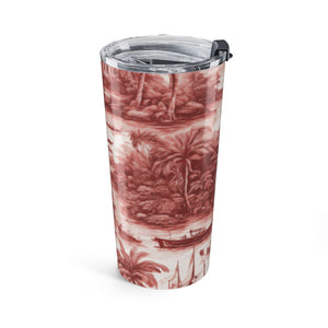 Tumbler 20oz - Tropical Toile, Russet