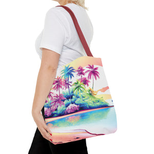 Watercolor Beach Tote Bag - 3 Sizes
