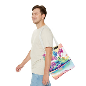 Watercolor Beach Tote Bag - 3 Sizes