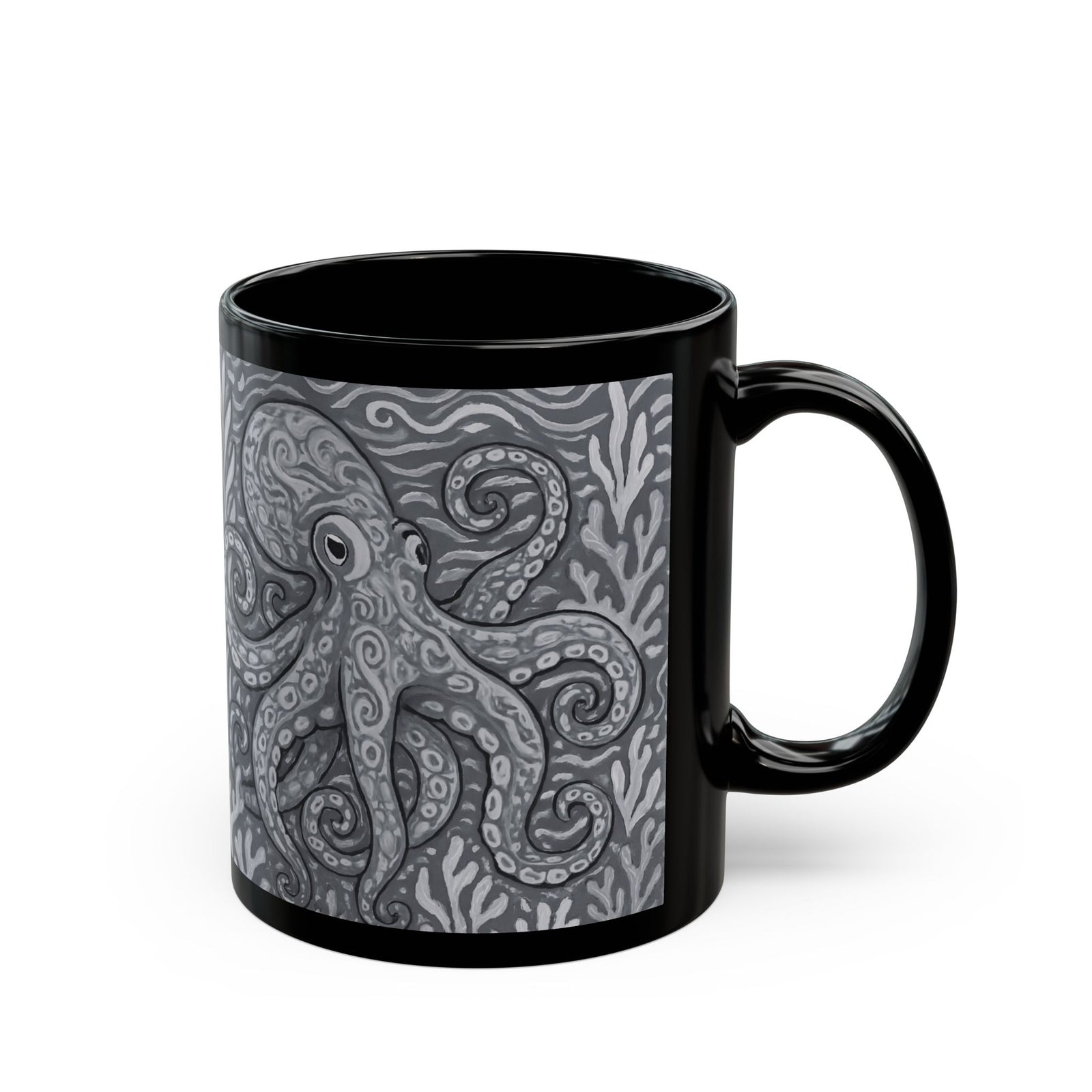 Black Coffee Mug - Kraken Joe, Noir