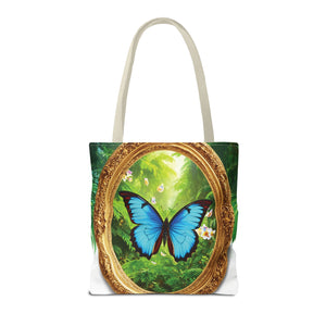 Framed Morpho Butterfly Tote Bag - 3 Sizes