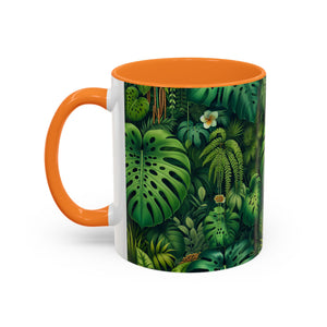 Accent Color Coffee Mug, Many Colors - 11oz & 15oz / Rainforest Greenery