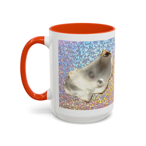 Colorful Mugs (11oz, 15oz), Disco White Pearl Oyster