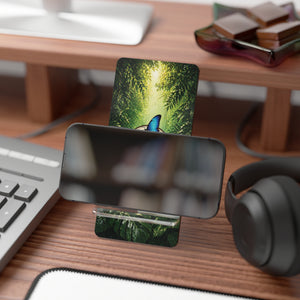 Tropical Butterfly Mobile Phone Stand —Smartphone Display Stand, Tropics Lifetyle Coffee Logo