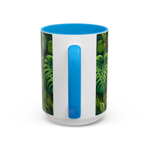 Accent Color Coffee Mug, Many Colors - 11oz & 15oz / Rainforest Greenery