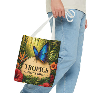 Rainforest Butterfly Coffee Brand Tote Bag - 3 Sizes