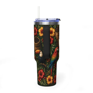 40oz Tropical Coffee Garden Thermal Tumbler