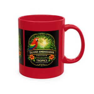 Tropical Parrot Coffee Mug — "Island Ambassador" Ceramic Cup