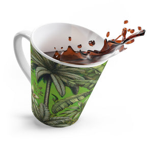 Latte White Mug - Tropical Fruit, Spring Green