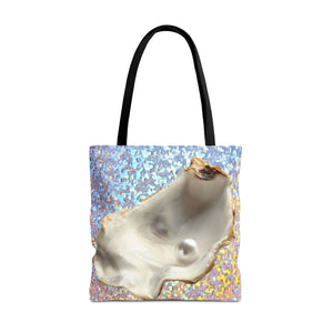 Disco White Pearl & Shell Tote Bag - 3 Sizes