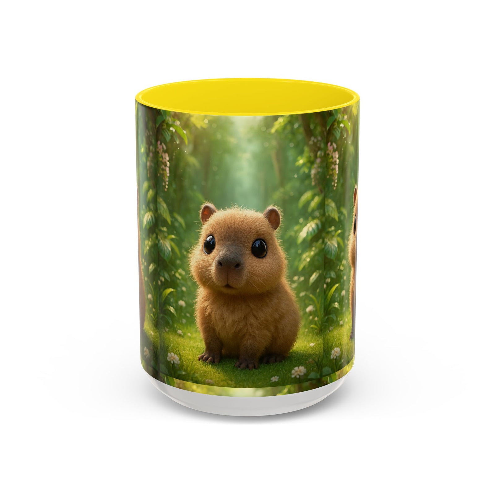 Accent Color Coffee Mug (11, 15oz), 8 Colors - Baby Capybara