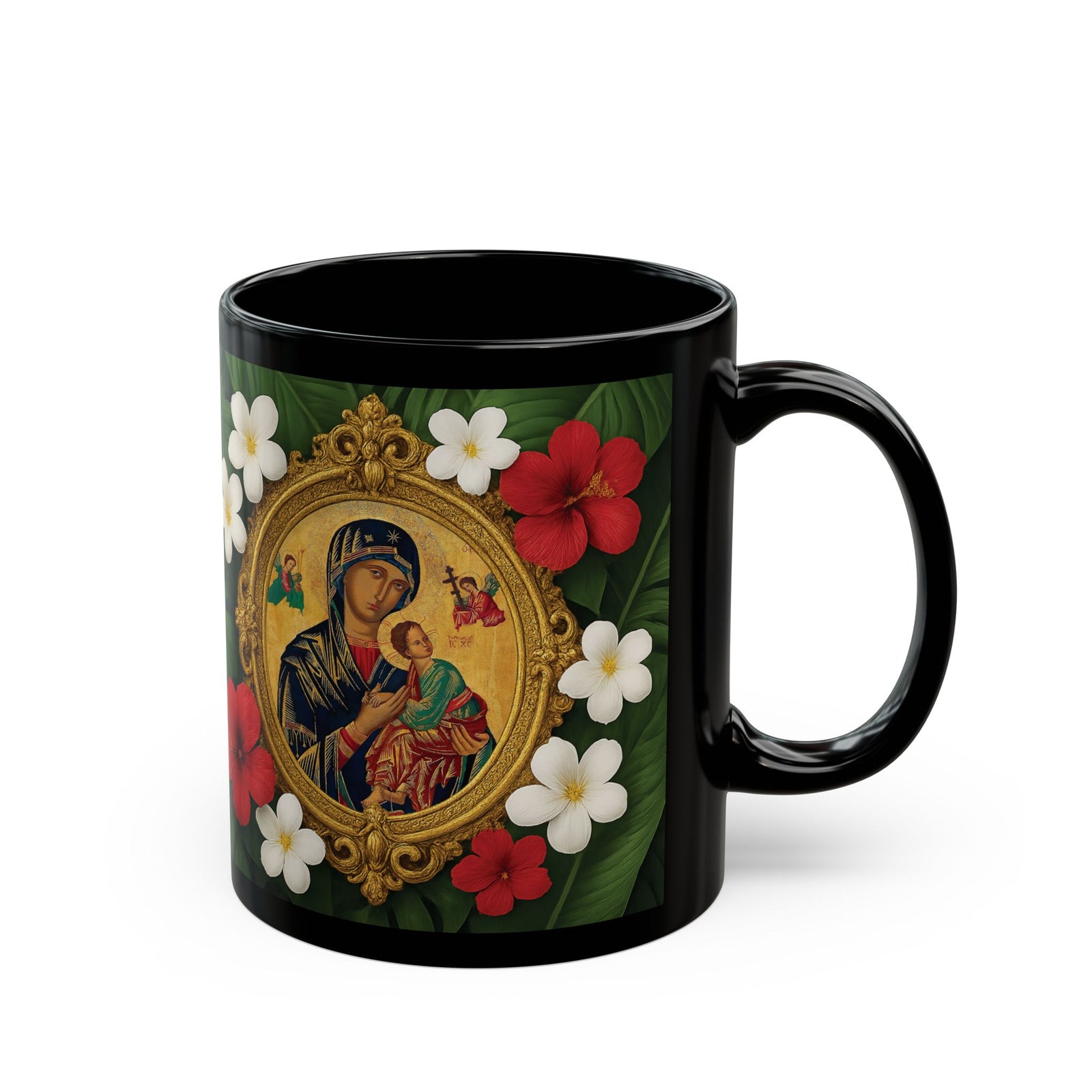 Religious Black Coffee Mug - Our Lady of Perpetual Help