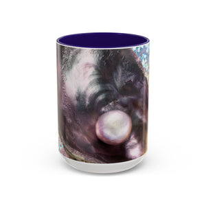 Colorful Mugs (11oz, 15oz), Disco Lavender Pearl Oyster Macro