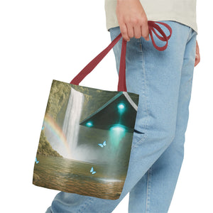 UFO and Waterfall Tote Bag - 3 Sizes