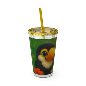 Tropical Tumbler with Straw | 16 oz: Baby Toucans