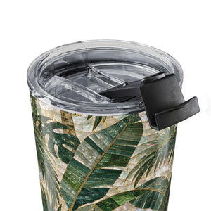 20oz Palm Leaf Tumbler - Tropical Palm Mosaic Travel Cup