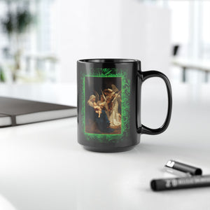 Black Coffee Mug, Religious - Song of the Angels, Tropical Glow