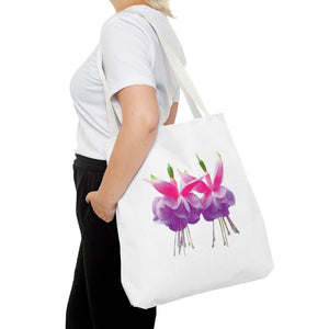 Tropical Real Two Fuchsias/White Tote Bag - 3 Sizes