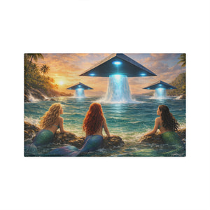 Microfiber Coffee/Tea Towel — UFOs & 3 Marmaids