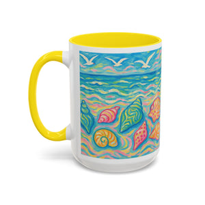 Copy of Accent Coffee Mug (11, 15oz), 8 Colors - Glow Seashells